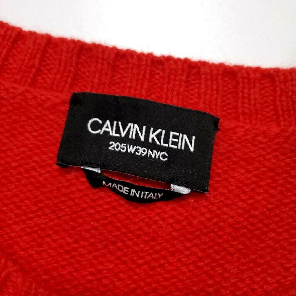 Calvin Klein 205W39NYC (XL) Color Block Sweater ITALY WOOL DESIGNER SOFT - Picture 5 of 11
